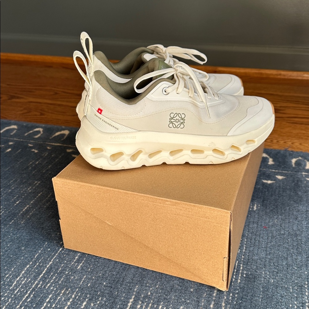 Loewe Cream and White On Cloudtilt Sneakers